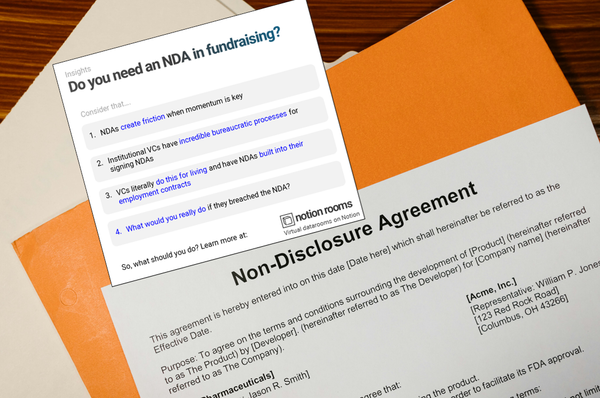 Do you need an NDA when fundraising?